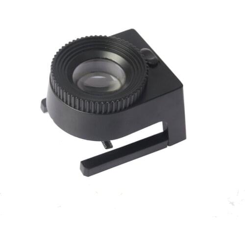 Portable Desktop Magnifying Glass HD Cloth Inspection Mirror Magnifying Glass 20 Times Magnifying Glass with Light