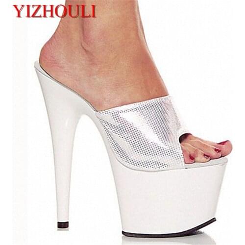 15cm high with bottom shoes bride with sequins decoration crystal performance evening appeal dance sandals