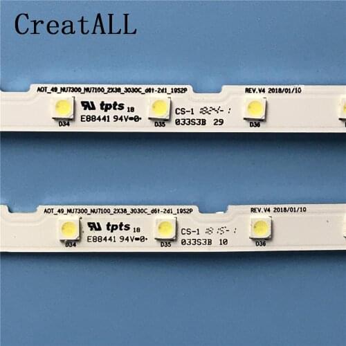 LED Backlight strip For Samsung BN61-15483A 45953A AOT_49_NU7300_NU7100_2X38_3030C UE49NU7100 UE49NU7120 UE49NU7140 UE49NU7670