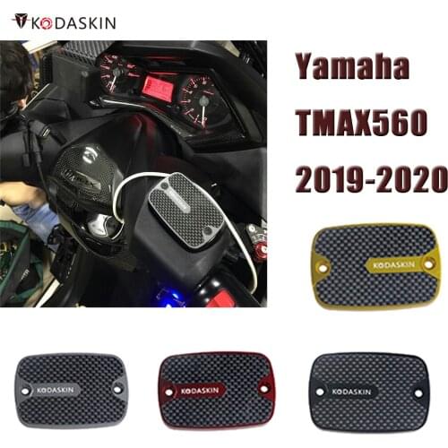 Kodaskin CNC-Carbon Front Cylinder Cover Motorcycle Tech Max Fluid Reservoir cap For Yamaha TMAX560 2020 YZF tmax 560 Tech 2019