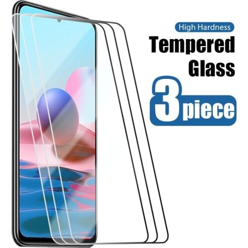 3PCS Tempered Glass For Xiaomi Redmi Note 10 9 8 7 5 9T 8T 9S Protective Glass On Redmi Note 10 9 8 7 6 5 Pro 9 10 Pro Max Glass