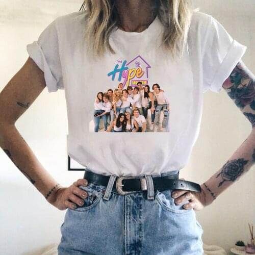 Women The Hype House T Shirt Creative Art Design Men Tee Tops Boys Girls Printed Design T-shirt cotton Casual Short Sleeve