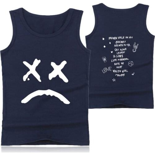 Lil Peep Vest 2021 New Mens Cotton Gym Vest Unisex Sleeveless Tops Boys Bodybuilding Clothing Undershirt Fitness Tee Top