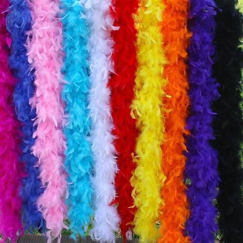 10pack Thickened 80g Plush Large Feather Boa Strips Family Mall Party Holiday Wedding Decoration DIY Crafts Apparel Sewing