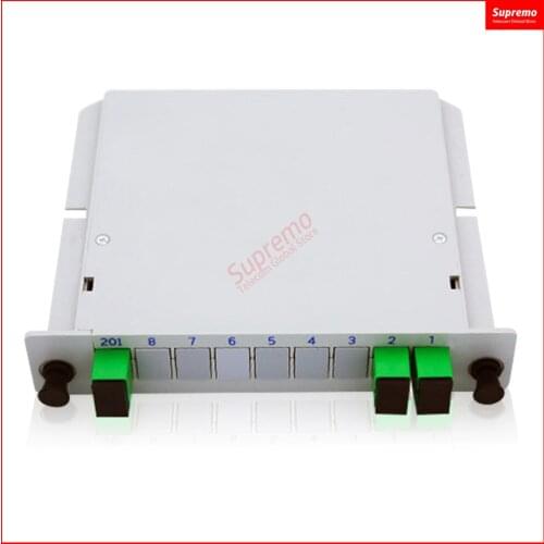 1x2 SC/APC Splitter Cassette Insertion Type Fiber Optic Splitter PLC 1X2 Splitter Fiber Optical Box FTTH