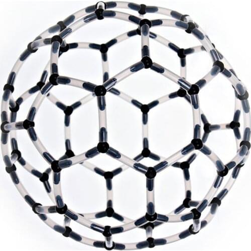 DIY Tensegrity C60 3D Assemble stick structure Fullerence kit STEM geometric science toy Teach tool education gift for child boy
