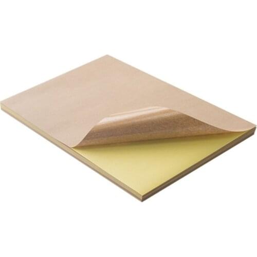 50pcs A4 Brown Kraft Paper Stickers Self Adhesive Inkjet Printing Labels Dropship