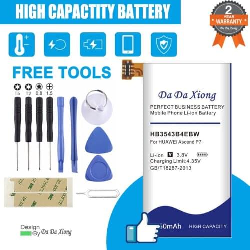 4650mAh HB3543B4EBW Battery for Huawei Ascend P7 P7-L07 L09 L00 L10 L05 L11 high quality replacement phone battery