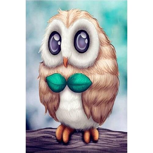 Branch owl DIY diamond painting cartoon full diamond embroidery cross stitch rhinestone Mosaic painter home decoration