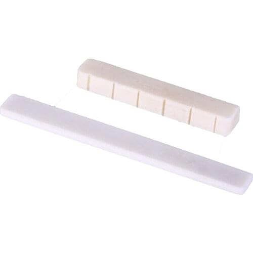 White Guitar Parts 6 String Classical Guitar Bone Bridge Saddle And Nut Ivory Set Music Instruments Replacement Spare Part
