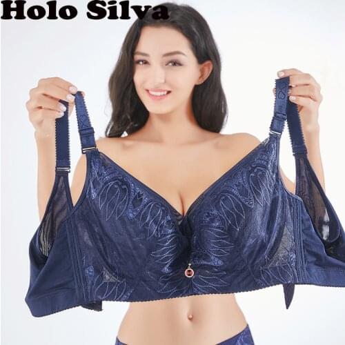 Big Cup Large Size 34-52 C D E Cup Bra BH Thin Full Cup Bra Push Up Brassiere Bra For Plus Size Women Lingerie Healthy Underwear