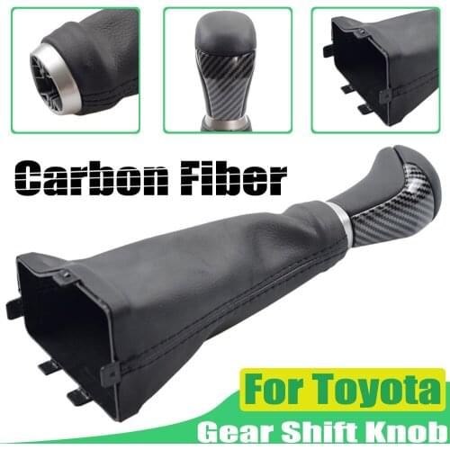 Gear Shift Knob Lever HeadBall Gaiter Boot Cover Case For Toyota Highlander 2015-2019 For Land Cruiser Prado 2018-2019 Automatic