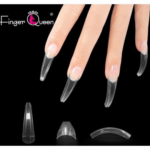Fake nails 500 Pcs Coffin Half Cover nail tips Suitable for Professional Salon or DYI Home Use Artificial Nails