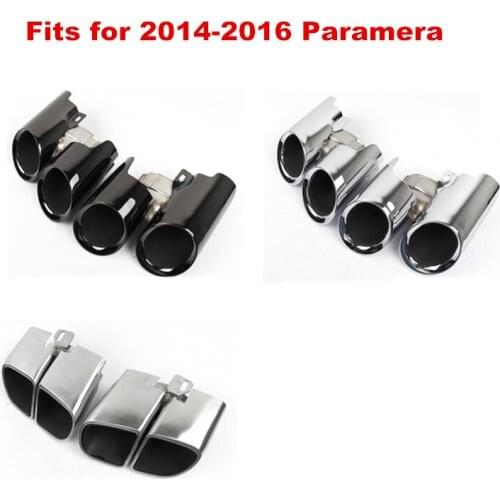 Modified Parts Stainless Steel Muffler Tips Exhaust tips Tailpipe Fit for 2014-2016 Porsche Paramera