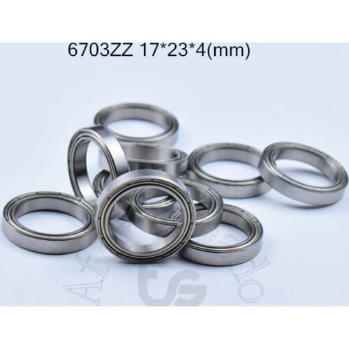 6703ZZ 17x23x4mm 10pieces bearing 6703 6703ZZ chrome steel bearing metal sealed bearing Thin wall bearing
