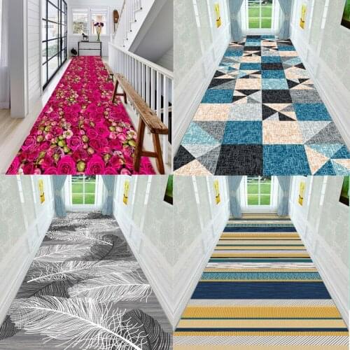 Corridor Aisle Rectangular Gold Diamond Velvet Carpet Porch Staircase Hotel Welcome Entrance Mat