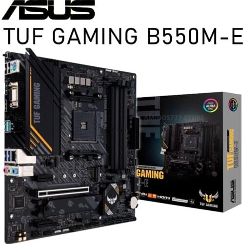 Socket AM4 Asus TUF GAMING B550M-E Motherboard AMD Ryzen 5000/4000G/3000 Series DDR4 128GB PCI-E 4.0 M.2 AMD B550 Placa-Mãe AM4