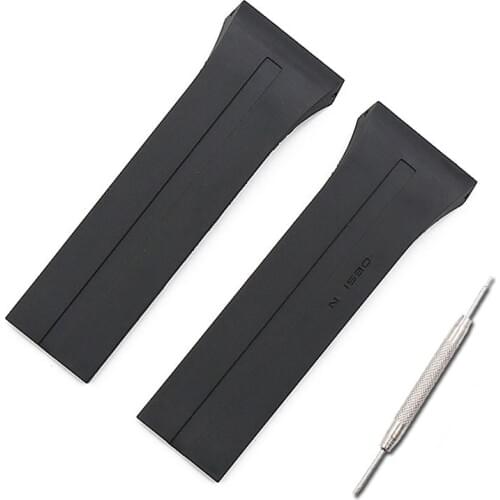 Rubber strap mens watch accessories outdoor sports waterproof watch with womens bracelet for porsche design P6750 watch band