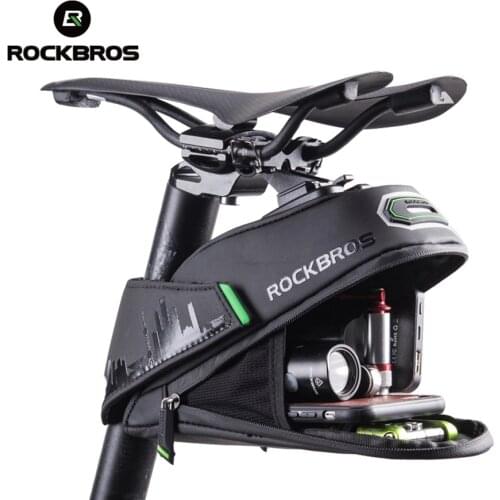 ROCKBROS Bicycle Seat Bag Waterproof MTB Road Bike Saddle Bags Bicycle Seat Post Repair Tools Storage Bags Bike Tail Rear Bag