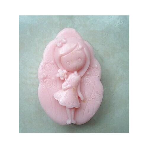 DIY beautiful girl Modelling soap mold fondant Cake decoration mold Handmade soap mold wholesale silicone Soap mold