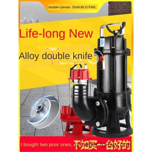 Cutting-Type Sewage Manure Extraction Farms Agricultural Diving Mud Pump 380v Household Sewage Pump 220v Pump