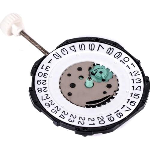 Shellhard 1pc Small Replacement Quartz Round Watch Hand Winding Movement Date Display Watch Repair Tool Kits Watch Clock