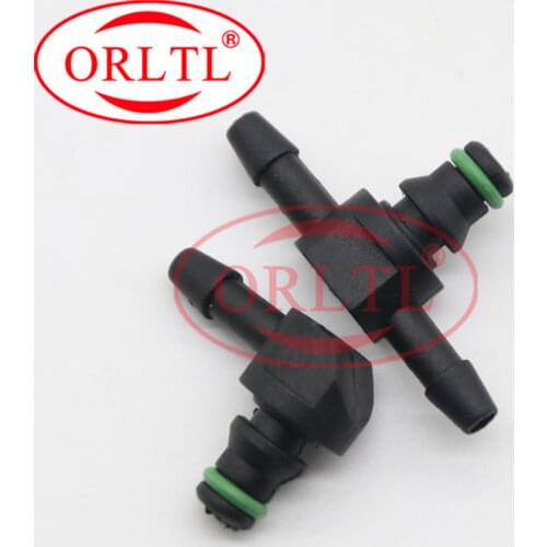 T Type Return Oil Backflow Pipe Connector Return Oil Backflow L Type for Bosh Series Diesel Injector Plastic Two-way Joint Pipe