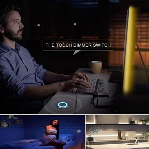 LED Dimmer 5V 12V 24V Recessed Touch Sensor Switch Button Control Stepless Dimmable Switch For LED Strip DIY Bed Closet Cabinet