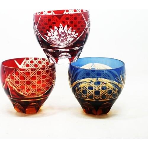 High quality Edo Kiriko Glass Old-Fashoned H and Cut Glass , Japanese Style Whiskey glass Craft in Gift Box