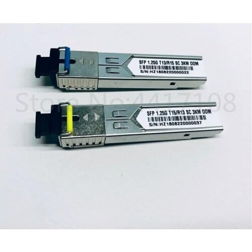1 pair SC Connector 1.25Gbps 3km DDM BIDI Otdr optical tranceiver module 1310nm/1550nm WDM SFP Module SC switch Compatible