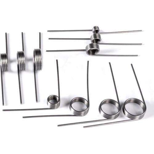 10PCS Customized Small V-Shaped Spring Steel Coil Torsion Spring 0.7-0.8mm Wire 9mm Outer Diameter 35mm Angle Length