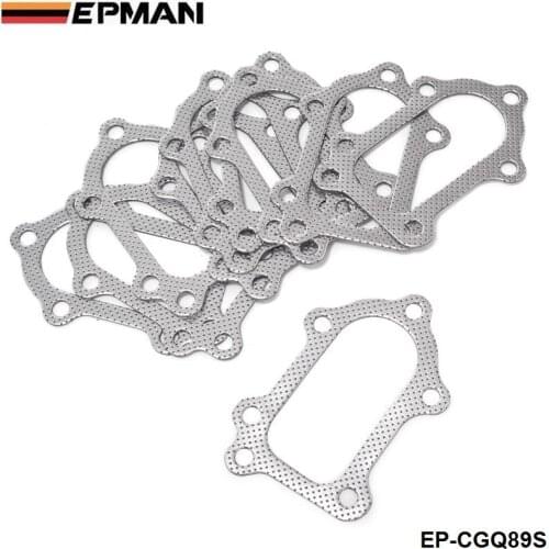 10PCS/LOT For Toyota Celica GT4 MR2 CT26 3S-GTE Aluminum Graphite Turbo to Downpipe Gasket EP-CGQ89S