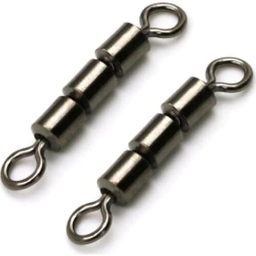10pcs/Bag High Speed Copper Rigging Swivels Treble Rolling Swivel 3 Sections Rolling Swivels Fishing Tackle Accessories
