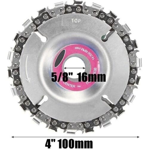 4 Inch 22 Tooth Grinder Disc Fine Chain Saw 4 Inch Angle Carving Culpting Wood Grinder Chain Disc For 100/115 Angle Grinder