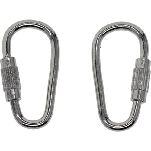 50pcs Durable Brass Screw Key Ring Keychain Holder Carabiner Locking Ring