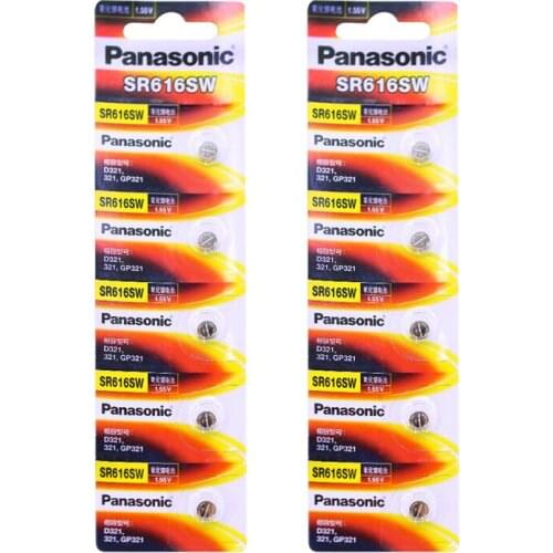 80pcs/lot Panasonic SR616SW Silver Oxide Button Cell Batteries D321 321 GP321 1.55V Coin Battery For Watch 6.8mm*1.6mm