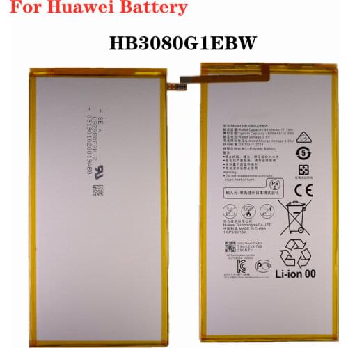 HB3080G1EBW 4800mAh Battery For Huawei MediaPad M2 M1 8.0" MediaPad T1 10 Pro MediaPad T3 8.0 " KOB-L09 BZA-L00 KOB-W09 Tablet