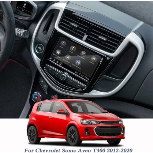 Car Styling GPS Navigation Screen Glass Protective Film Sticker For Chevrolet Sonic Aveo T300 2012-2020 Auto Accessories