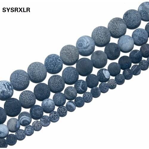 Free shipping Natural Stone black Agates Round Loose Stone Beads for Jewelry Making Diy Bracelet Necklace Material 6/8/10/12 MM