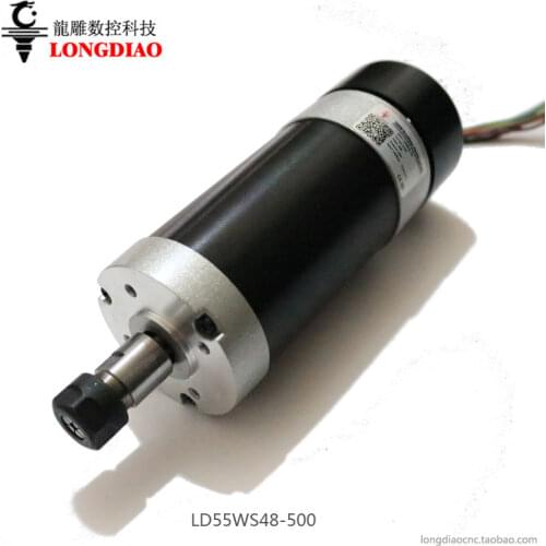 48V 500W Brushless Electric Spindle 12000 Turn Large Torque Spindle Robotic Grinding Drill Deburring Motor