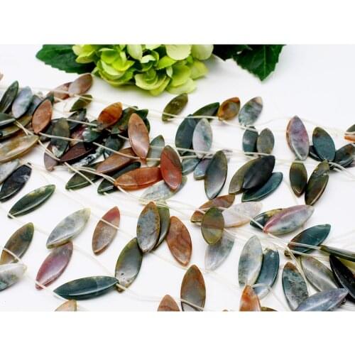 15x42x4mm AAAAA Natural Smooth Hardness agate Irregular Oval stone Beads For DIY necklace bracelet jewelry 15 "free delivery