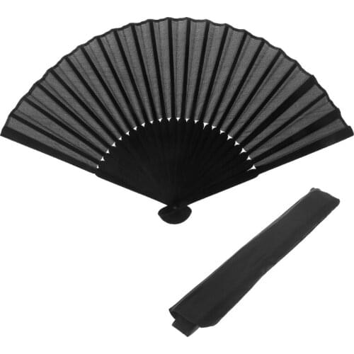 Chinese Style Black Vintage Hand Fan Folding Fans Dance Wedding Party Favor Fan DIY