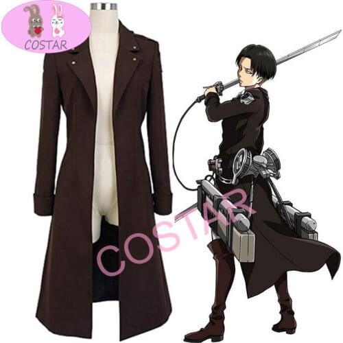 COSTAR Anime Attack On Titan Cosplay Costumes Levi Mikasa Ackerman Eren Yeager Cosplay Costume Halloween Party Cloak