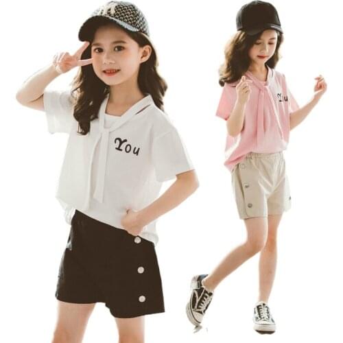 Kids Clothes for Girls Summer Fashion T-shirt and Shorts 2PCS Outfits Streetwear Party Baby Dance Children Clothing Sets