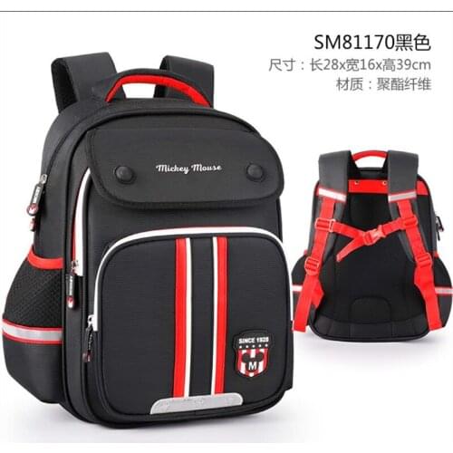Disney Mickey Mouse school bags for boys girls casual orthopdeic breathable backpack primary school bag age 8-12 years mochilars