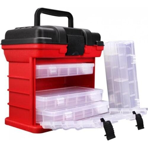 26x15x25cm 4 Layer Durable Portable Carp Fishing Tackle Boxes Fishing Reel Line Lure Tool Storage Box