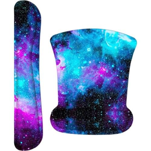 Mouse Pad & Wrist Support Ergonomic Mouse Pads for Computers Laptop Raised Memory Foam for Easy Typing Starry Sky