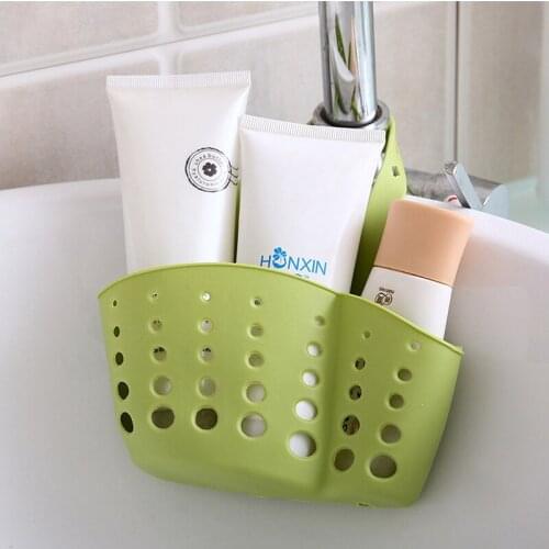 1 PCS Creative Multifunctional kitchen Hanging Bag Basket Adjustable Snap-on Sink Hanging Bag Bathroom Soap Storage Rack