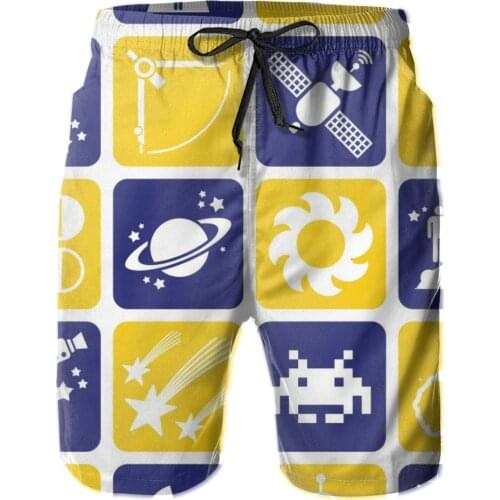 Mens Swimwear Swim Shorts Trunks Astrology Space Icons Beach Board Shorts Swimming Swimsuits Mens Running Sports Surffing shorts