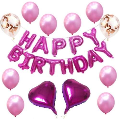 Heart Theme Baby Party Decorations Set Kids Boys Girls Birthday Party Baby Shower Party Childrens Day